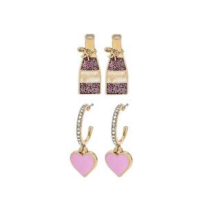 SUGARFIX By BaubleBar Yes Way Rose 2 Pair Statement Earrings Set